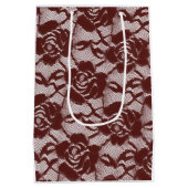 ブルガンディレッドレースフローラ ミディアムペーパーバッグ (裏面)