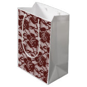 ブルガンディレッドレースフローラ ミディアムペーパーバッグ (裏面アングル)