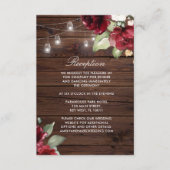 ブルガンディレッドローゼズ素朴ウッド披露宴 エンクロージャーカード (正面)