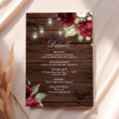 ブルガンディレッドローゼズ素朴ウッド詳細 エンクロージャーカード