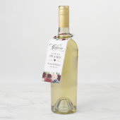 ブルガンディレッド赤面フローラブルー結婚ズ応援 ボトルネックタグ (アングル)