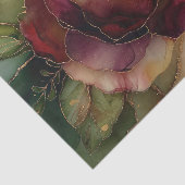 ブルガンディレッド金ゴールドバラフローラブライダルシャワー 薄葉紙 (詳細)