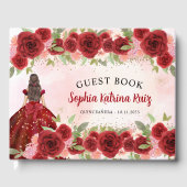 ブルガンディレッド金ゴールドフローラプリンセスキンセアニラ ゲストブック (正面)