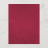 ブルガンディレッド&ホワイトフローラ結婚ズゲスト詳細 エンクロージャーカード (裏面)