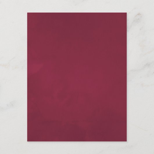 ブルガンディレッド&ホワイトフローラ結婚ズゲスト詳細 エンクロージャーカード (裏面)