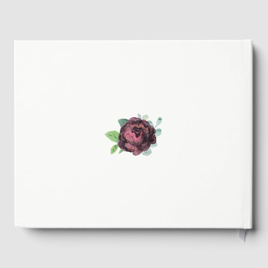 ブルガンディローズブーケブライダルシャワー ゲストブック (裏面)