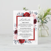 ブルガンディワインダスティブルー石板結婚ズ詳細 エンクロージャーカード (スタンド正面)