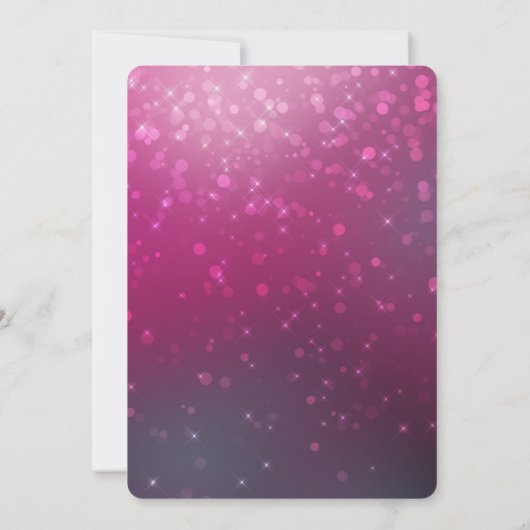 ブルガンディワインピンク《写真》ぼけ味誕生日 招待状 (裏面)