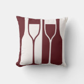 ブルガンディワインボトル抽象芸術装飾用クッション クッション (正面)