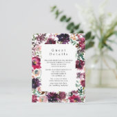 ブルガンディワインボホフローラ結婚ズゲスト詳細 エンクロージャーカード (スタンド正面)