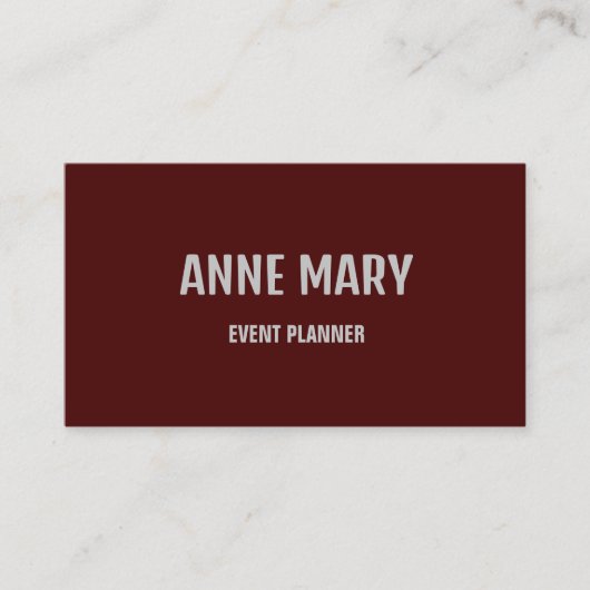 ブルガンディワインレッドプロフェッショナルモダンカラフル 名刺 (正面)