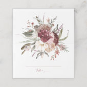 ブルガンディワインワイルドフラワー座席表 プレイスカード (外部開封)