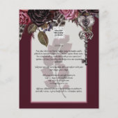 ブルガンディワイン結婚フローラ秋冬招待状 チラシ (裏面)