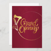 ブルガンディワイン&ゴールデン美しいサロングランドオープニング 招待状 (正面/裏面)