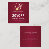 ブルガンディワイン&ゴールデン美しいサロン割引カード 割引カード (正面/裏面)