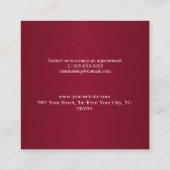 ブルガンディワイン&ゴールデン美しいサロン割引カード 割引カード (裏面)