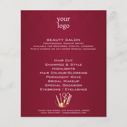 ブルガンディワイン&ゴールデン美しいサロン チラシ (正面)