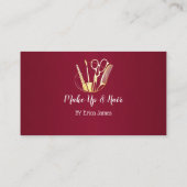 ブルガンディワイン&ゴールデン美しいサロン 予約カード (裏面)