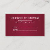 ブルガンディワイン&ゴールデン美しいサロン 予約カード (正面)