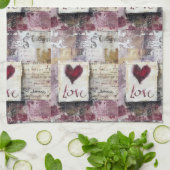 ブルガンディヴァレンティスシリーズデザイン2 キッチンタオル (折り畳み)