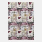 ブルガンディヴァレンティスシリーズデザイン2 キッチンタオル (縦)