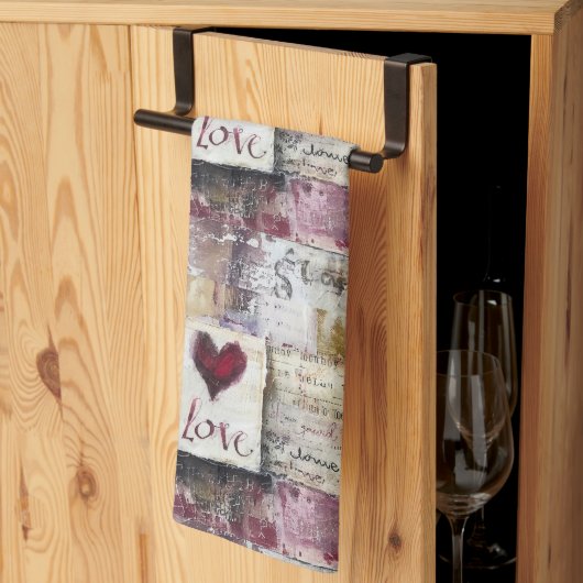 ブルガンディヴァレンティスシリーズデザイン2 キッチンタオル (三つ折り)