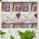 ブルガンディヴァレンティーズデザイン10 キッチンタオル (折り畳み)