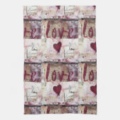 ブルガンディヴァレンティーズデザイン10 キッチンタオル (縦)