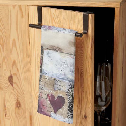 ブルガンディヴァレンティーズデザイン11 キッチンタオル (三つ折り)