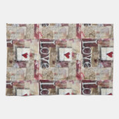 ブルガンディヴァレンティーズデザイン12 キッチンタオル (横)