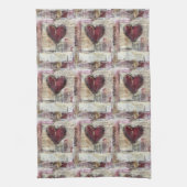 ブルガンディヴァレンティーズデザイン1 キッチンタオル (縦)