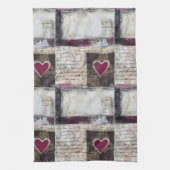 ブルガンディヴァレンティーズデザイン3 キッチンタオル (縦)