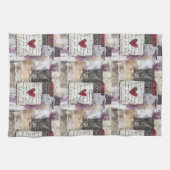 ブルガンディヴァレンティーズデザイン6 キッチンタオル (横)