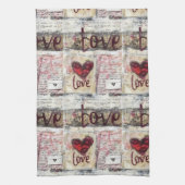 ブルガンディヴァレンティーズデザイン7 キッチンタオル (縦)