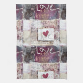 ブルガンディヴァレンティーズデザイン8 キッチンタオル (縦)