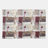 ブルガンディヴァレンティーズデザイン9 キッチンタオル (横)