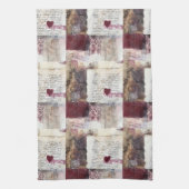 ブルガンディヴァレンティーズデザイン9 キッチンタオル (縦)