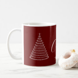 ブルガンディーのクリスマスパーソナルコーヒーマグ コーヒーマグカップ