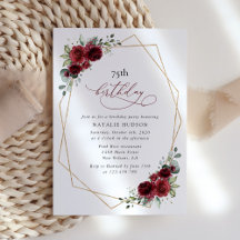 ブルガンディーの花、赤い花、ボヘミアン、誕生日