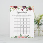 ブルガンディーパープル春フローラブライダルビンゴゲーム (スタンド正面)