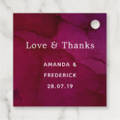 ブルガンディーベリーと赤面結婚フローラ フェイバータグ (裏面)