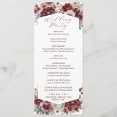 ブルガンディ素朴マルサラフローラ水結婚色の プログラム (裏面)