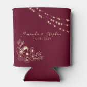 ブルガンパーソナライズされたディ結婚クーラーボックス 缶クーラー (裏面)