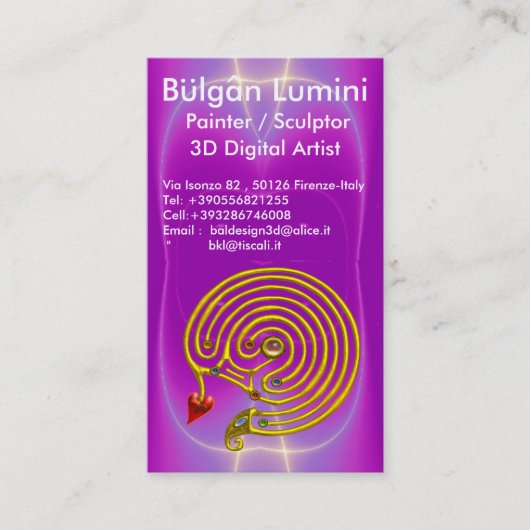 ブルガンルミニハイパーラビリンスプロフィルカード 名刺 (正面)