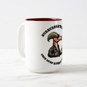 ブルガーザウルスレックス恐竜 ツートーンマグカップ (正面左)