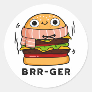 ブルガー冷凍おもしろいバーガープン ラウンドシール