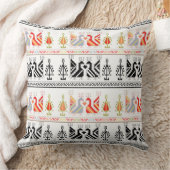 ブルガ伝統的リアフォークアートパターン クッション (ブランケット)