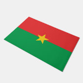 ブルキナファソの国旗 ドアマット (アングル)