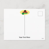 ブルキナファソの地図、国旗と革命拳 シーズンポストカード (裏面)