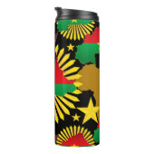 ブルキナファソの地図、国旗と革命拳 タンブラー (回転右)